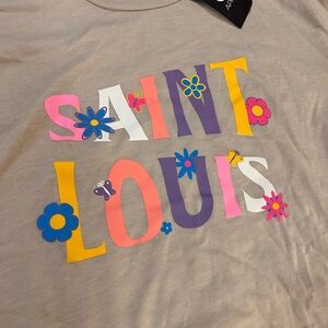 St. Louis Colorful Graphic Cropped Top